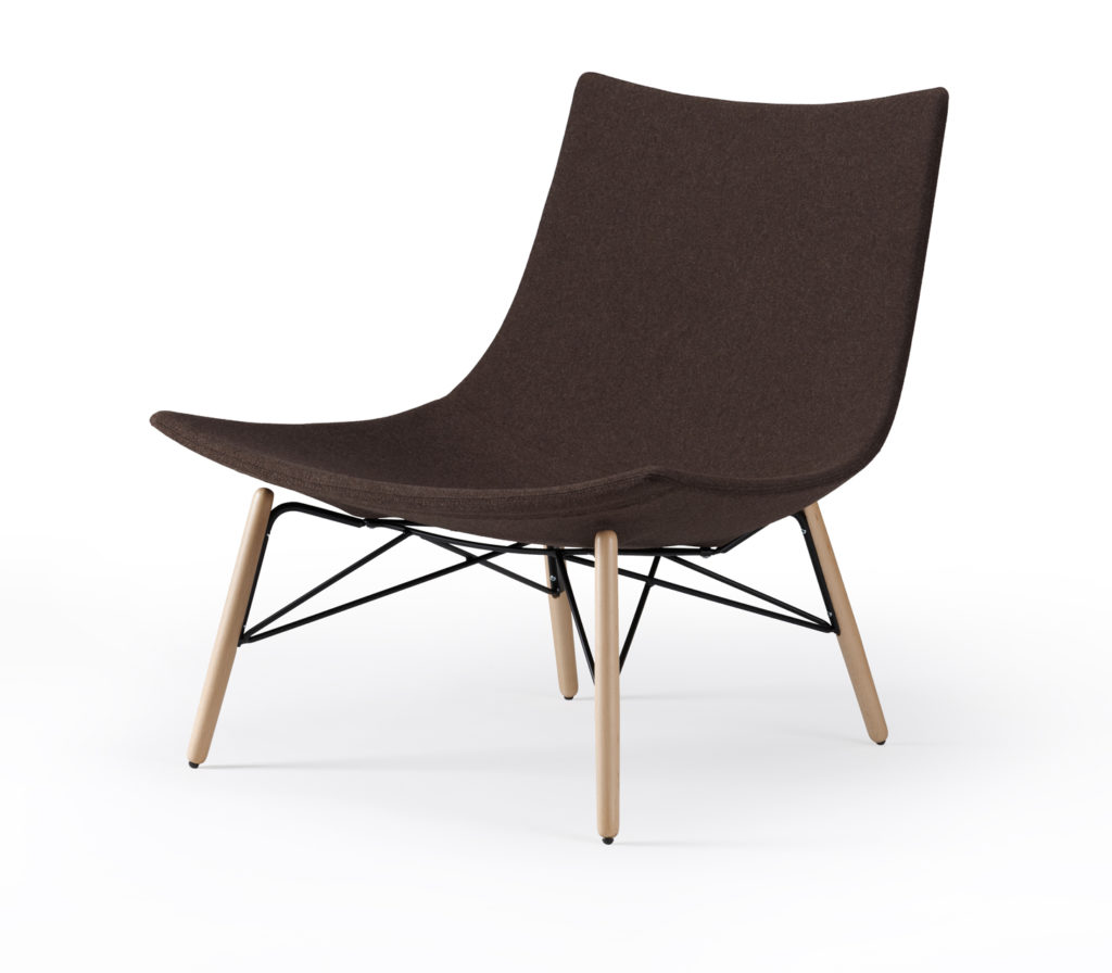 Modern White Lounge Chair - Ambience Doré