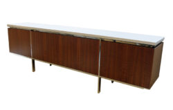 Fine Wood Chrome white top Premium Credenza