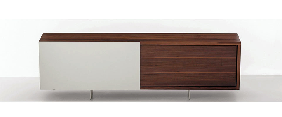 Two Tone Low Modern Credenza 