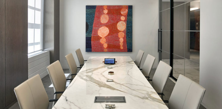 Custom Stone Boardroom Table - Ambience Doré