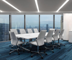 Outstanding Chrome Glass Spartan Table offers class and clean lines to high end conference rooms and home offices